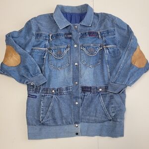 Vintage Handmade Jean Jacket 1970s Denim Patchwork